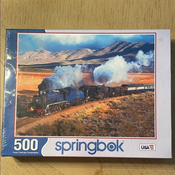 New Springbok Train Trek Puzzle 500 Pieces - Picture 1 of 9